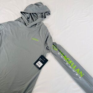 Magellan Outdoors Youth Casting Crew Fishing Hoodie Size XL (14-16) Gray NWT